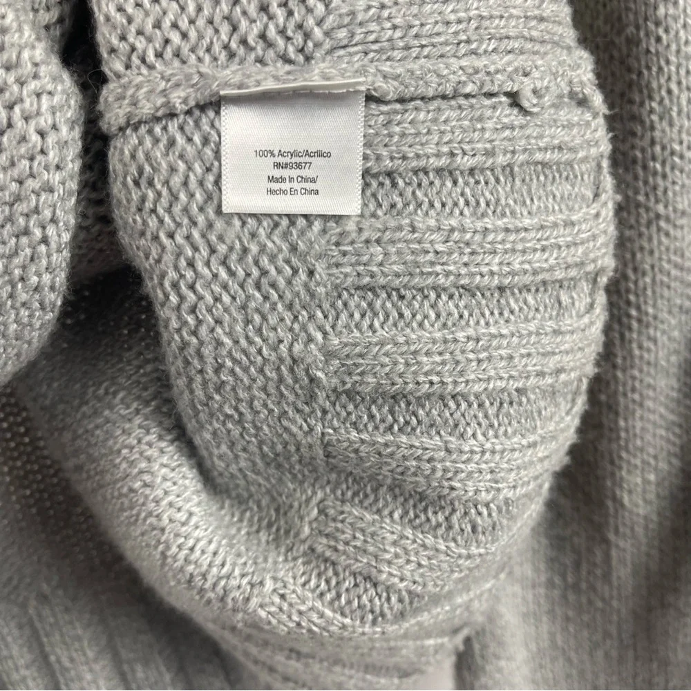 a.n.a Medium Cowl Neck Sweater with Diamond Pattern Bubble Sleeve Pullover